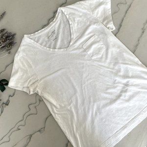 Universal Thread | White Monterey Short-Sleeved Pocket V-Neck T Shirt | S